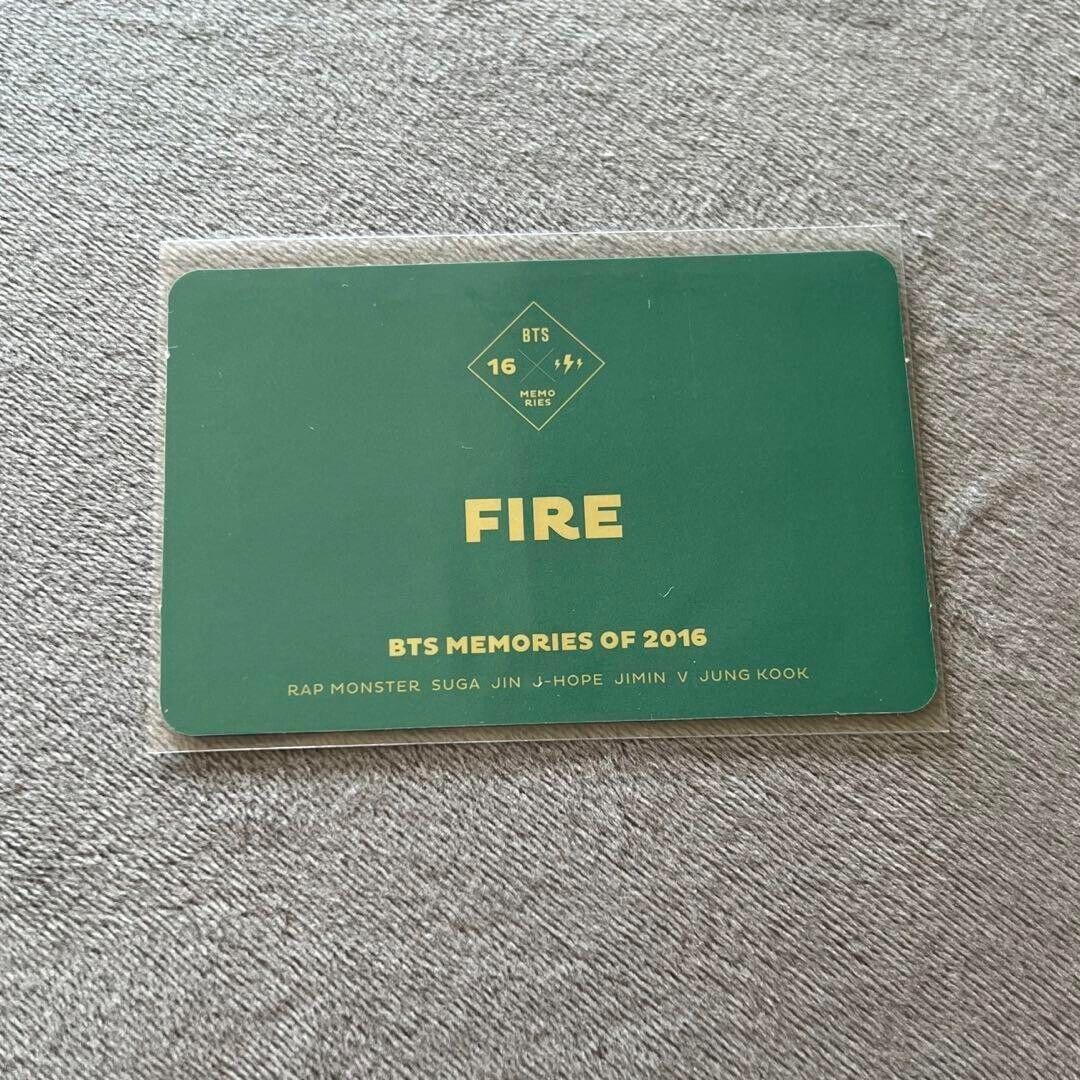 BTS MEMORIES OF 2016 FIRE Limited Official Group Photocard Photo