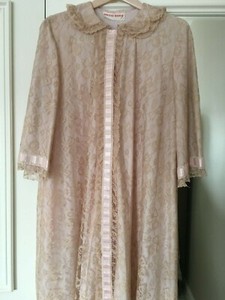 Vintage Matej Odette Barsa Peignoir Robe Lounge Boudoir Pink Small Medium Ebay