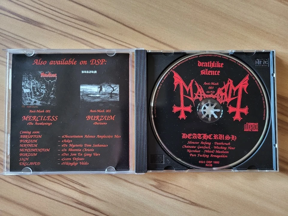 MAYHEM - Deathcrush von 1994, 1993 Version, Anti Mosh 003  - Bild 3 von 3