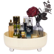 Makeup Perfume Organizer Tray 360 Degree Rotating Lazy Susan Skincare Lotion ...