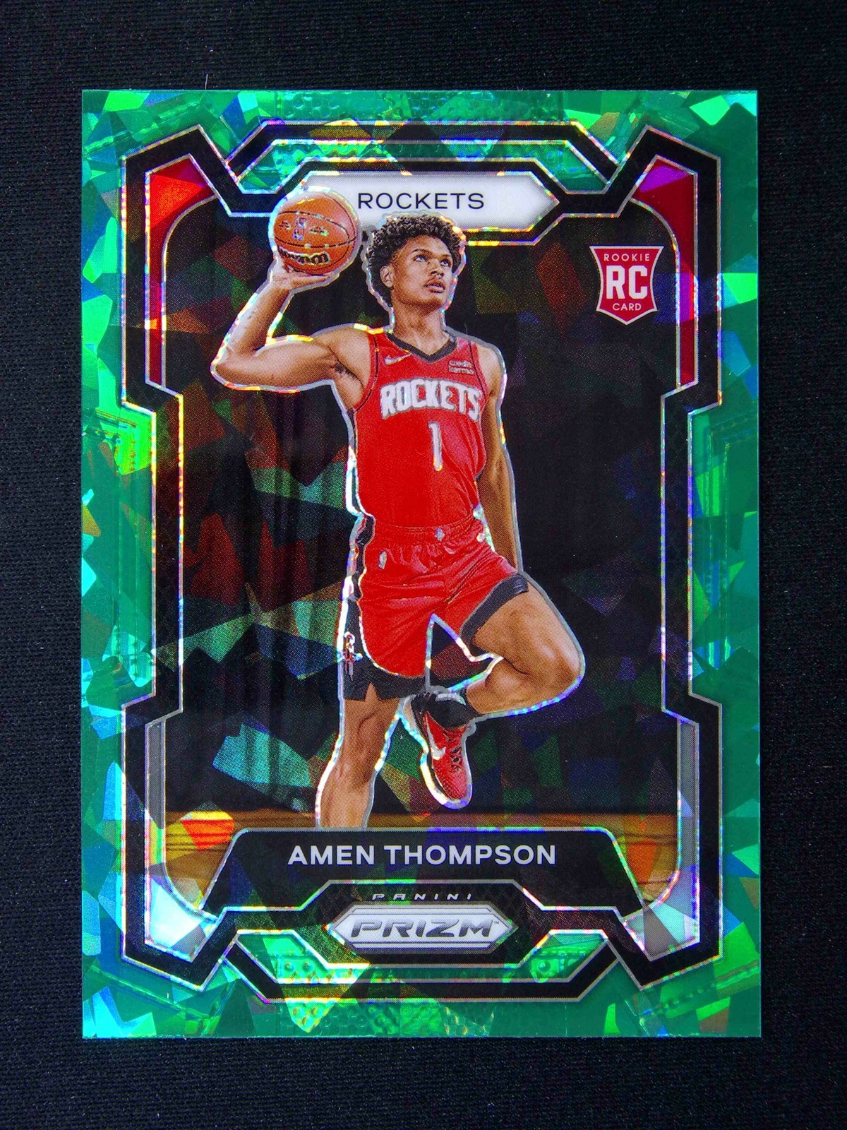 2023-24 Panini Prizm Amen Thompson #150 RC Rookie Green Ice