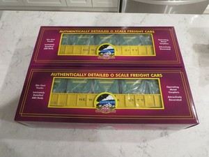 2 MTH PREMIER MTA NEW YORK CITY TRANSIT TRASH CONTAINER CARS O GAUGE O SCALE NEW