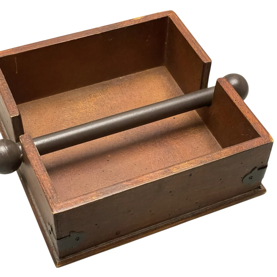 Creative Co-op Rustic Wood Metal & Plastic Square Napkin Holder - Image 2 of 4