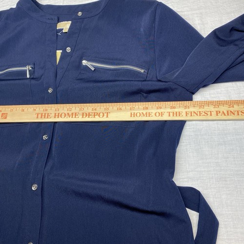 Neu mit Etikett Michael Kors Damenkleid 12 "Echt Marineblau" blau bescheiden Büro Kirche Business - Bild 12 von 12