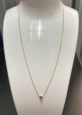 K18 necklace with pink stone