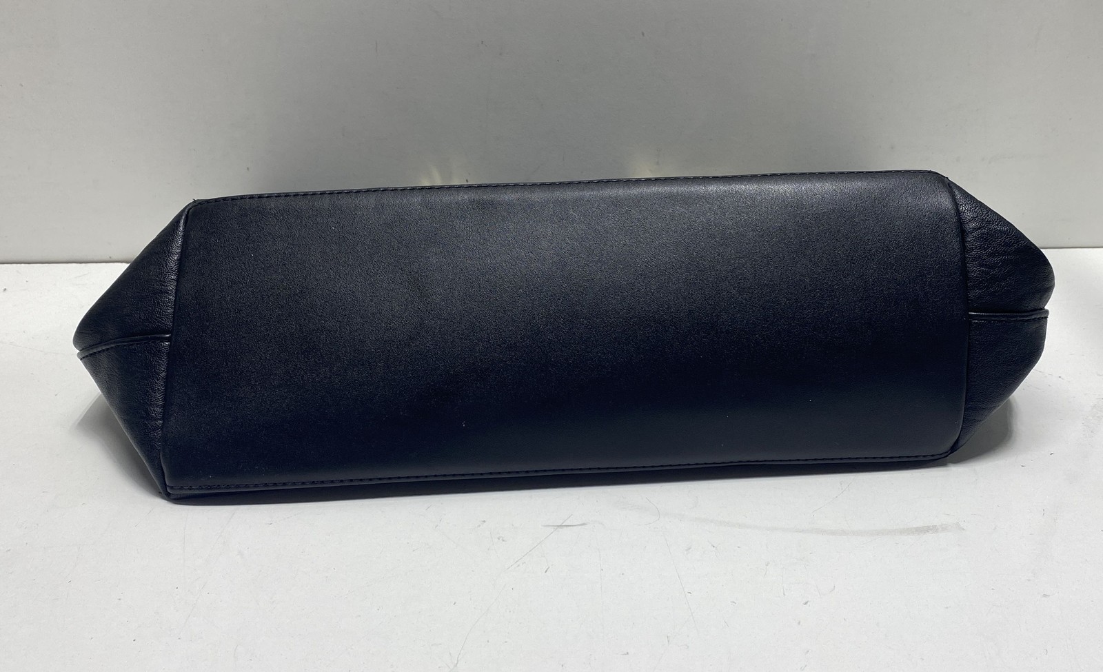 Calvin Klein Black Solid Leather Shoulder Purse - image 3
