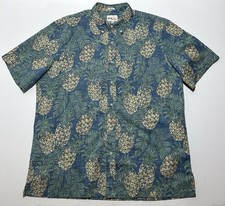 Reyn Spooner Shirt Mens XL Blue Limited Issue Pineapple Hawaiian Button Front