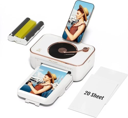 iDPRT - Photo Printer (Portable) 4" x 6" w/20 Sheets Photo Paper & 1 Cartridge