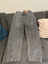Levi Barrel Cinch Waist Jeans Size 26 Grey
