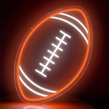 Football Neon Sign for Wall Decor, Football LED Signs for Teens, Dimmable USB...