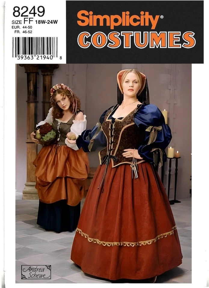 DISFRAZ RENACENTISTA MUJER JACQUARD DRAGÓN SATINADO Y GASA AZUL REAL Foto 3 de 4