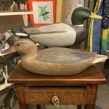 Vintage Pair Mallard Duck Decoys By Noted Ohio Carver Dale Dalrymple Original