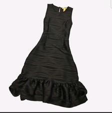 Catherine Malandrino Black Stretch Ribbed Knit Sleeveless Dress, NWT, Size S