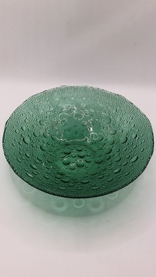 Vintage Tschechische MCM grüne Pressglas Schale - Sklo Union - 60er Jahre
