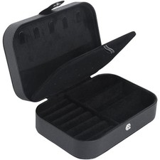 2 Layer Travel Jewelry Organizer Box PU Leather Portable Jewelry Storage Display