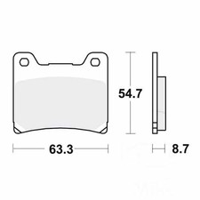 New TRW Brake Pads MCB530 1 Set front For Yamaha VMX-12 1200 Vmax 1985-1993