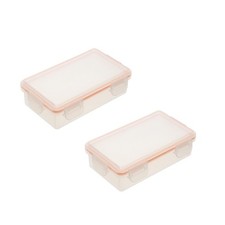 2 x 18650 Battery Storage Case Holder Organizer Box Transparent 2Pcs