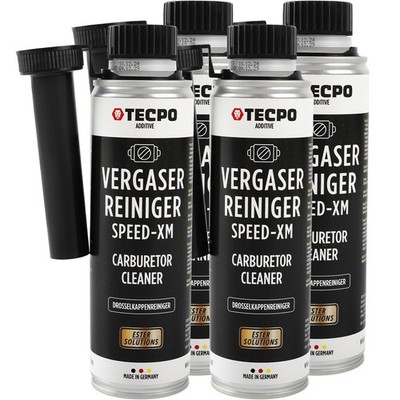 4x300ml TECPO VERGASERREINIGER ESTER Speed-XM ADDITIV DROSSELKAPPEN REINIGER