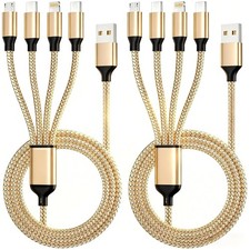 4 in 1 Dual Type C Multi Charging Cable, Charging Cord for Multiple Devices