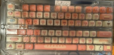 EWEADN Bread MOG Profile Keycaps 111 Keys PBT MX Mechanical Cute Set