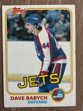 1981-82 Topps Dave Babych (RC) Winnipeg Jets Rookie Card #1. rookie card picture