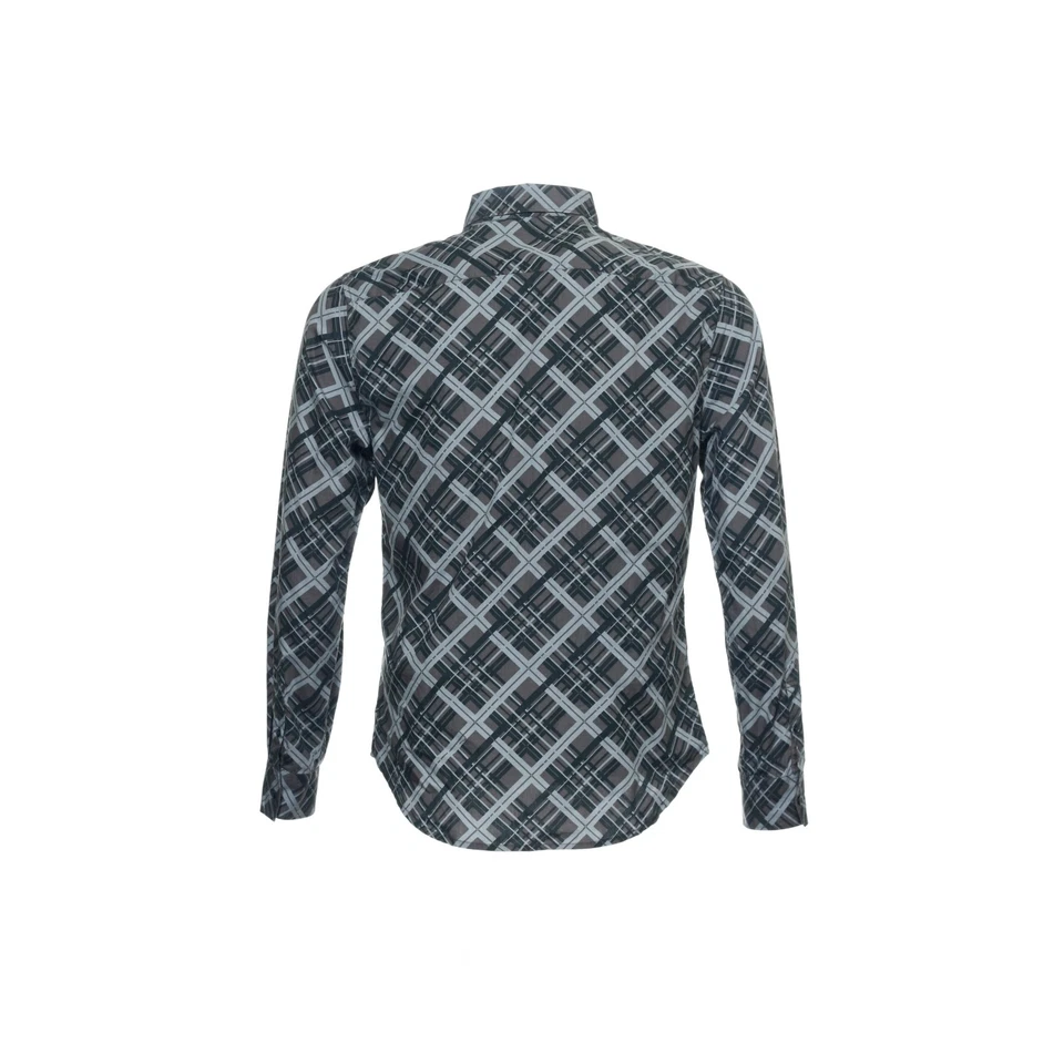 Camisa Sons of Intrigue negra a cuadros manga larga abotonada - M - 100 % algodón Foto 3 de 4