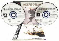 Final Fantasy Anthology (Sony PlayStation 1 PS1, 1999) Black Label CIB (20160)