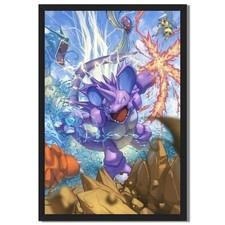Pokemon Battle Scene Wall Art Canvas Oil Paintings Reproduction