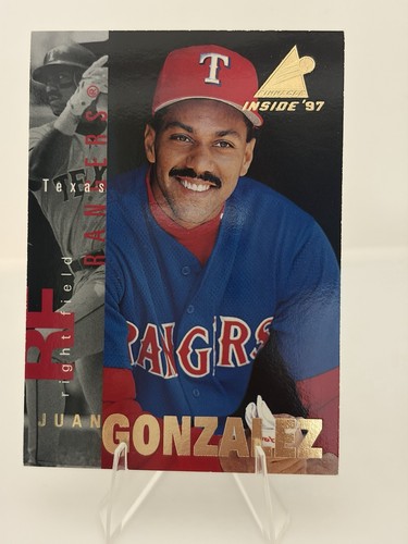 1997 Pinnacle Inside Juan Gonzalez #4 card