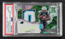2017 Spectra Rookie Neon Green Prizm 1/50 Curtis Samuel PSA 10 Patch Auto 16yo