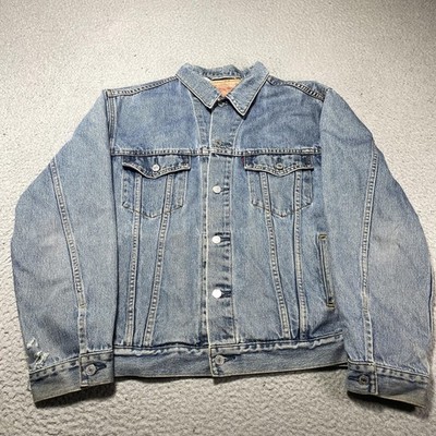 Levis Jacket Mens Large Blue Denim Jean Standard Trucker 70507-0389 Button