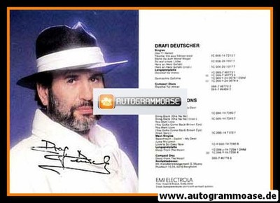 Drafi DeutschER 1987  Das 11. Gebot  Signed Portrait Color Autogrammkarte EMI