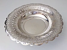 Antique Weidlich STERLING SILVER 8334 Pierced Edge 10" SERVING BOWL (394 GRAMS)
