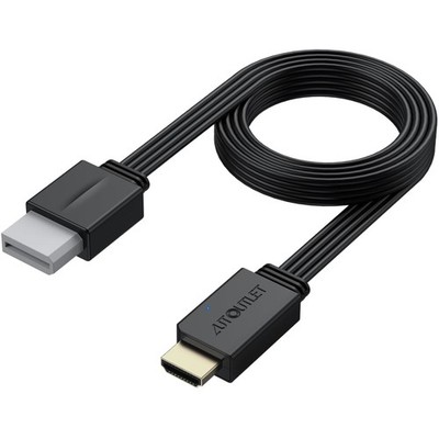 Wii HDMI Adapter, 1080p/720p, Plug & Play, 150cm integriertes Kabel, Schwarz