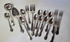 17 Pieces Oneidacraft Deluxe Stainless Flatware  Chateau  Serving Forks Spoons