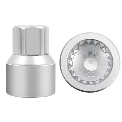 ABC-55 19Pt Outer Ring 4mm Wheel Locking Nut Key Socket for Porsche VW Toureg Pa