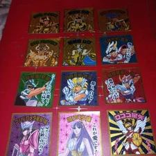 Saint Seiya Lotte Man Stickers Set 12 Pieces Aries, Libra, Scorpio, More