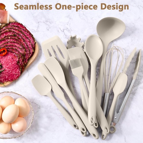 Lianyu 14-teiliges Küchenutensilien-Set mit 13,07 x 4,65 x 4,61 Zoll, Khaki - Bild 3 von 7