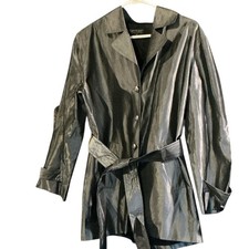 Karen Kane Silver Trench New Made In USA Size 8