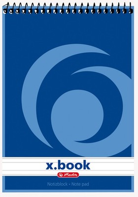 Herlitz Spiralnotizblock x.book DIN A6 50 Blatt liniert