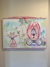 Princess Fairy-tale Art for Girls Bedroom Colleen Designs 20x28 Sparkly, Pink
