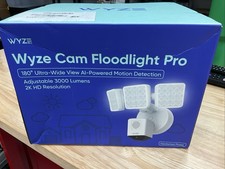Wyze Cam Floodlight Pro White 2K 3000 Lumens Hardwired Camera New Open Box