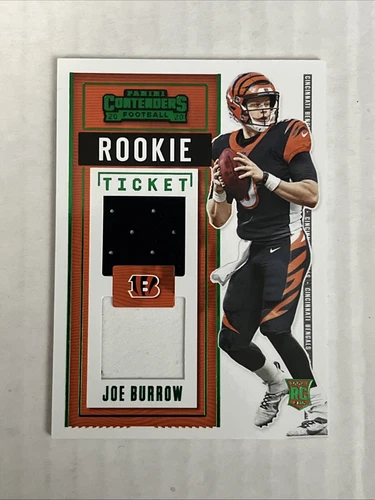 Joe Burrow 2020 Panini Contenders Rookie Ticket Dual Swatches Black Jersey