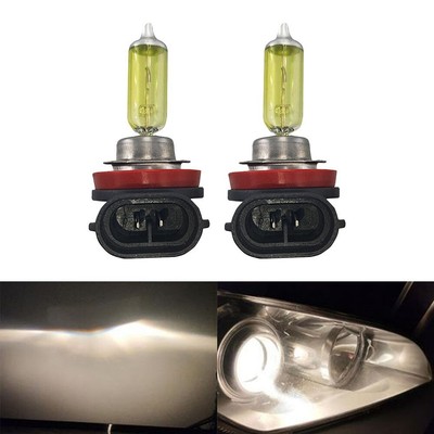 2 Stück gelbe H11 H8 H9 Halogen Birne Scheinwerfer für klare Sicht in allen Zuständen