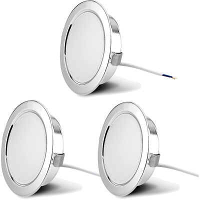 Energieeffiziente 3er LED Möbel Einbaustrahler, 3000K Warmweiß, 20.000 Std.