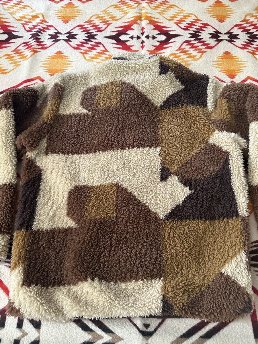 2014 Patagonia Retro-cardigan S ベアブラウン Patagonia Retro C Cardigan Brown Bear Blocks Deep Pile Brown