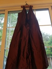 Ann taylor 14 petite dress burgandy size 14 nwot silk