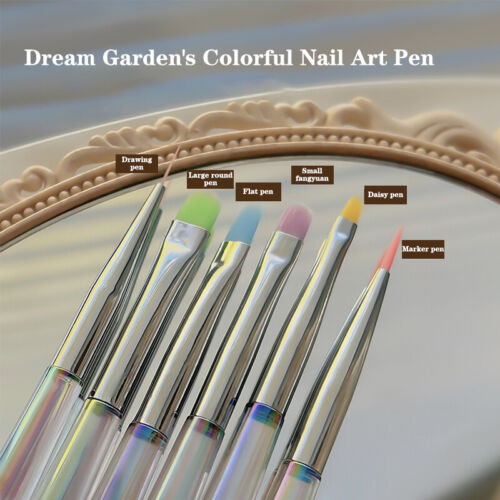 Nail Design Art Pen Aurora Transparent Brush Painting Brush Manicure Tools - Picture 1 of 18