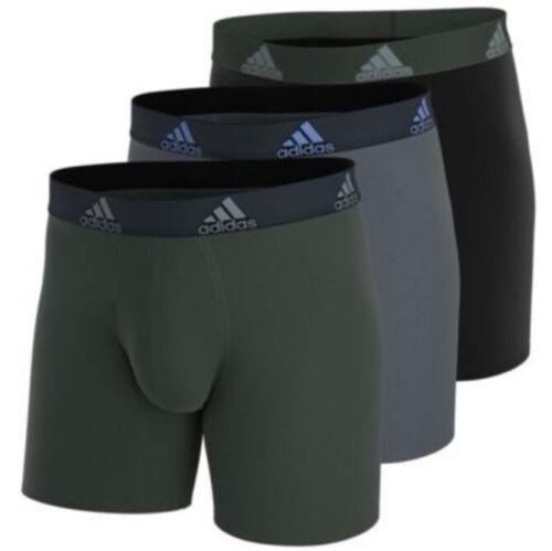Adidas Mens Performance Boxer Brief Underwear 3-Pack Quick-Dry Size XL New - Afbeelding 1 van 2