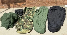 US Military 4 Piece Modular Sleeping Bag Sleep System Woodland Bivy & Insect Net